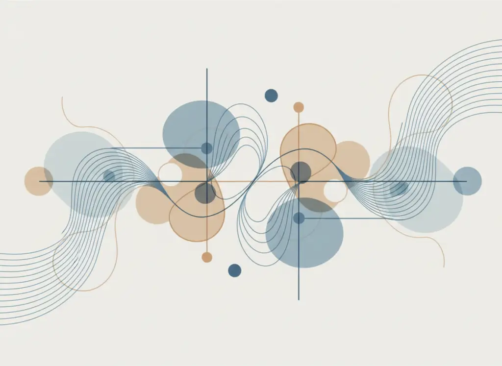 abstract editorial illustration of conversation