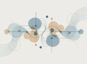 abstract editorial illustration of conversation